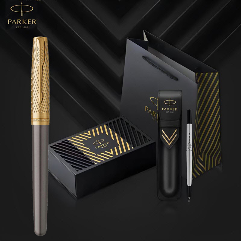 Bộ quà bút ký Parker SON ARROW GREY GT-2201040 mạ vàng 23k cao cấp