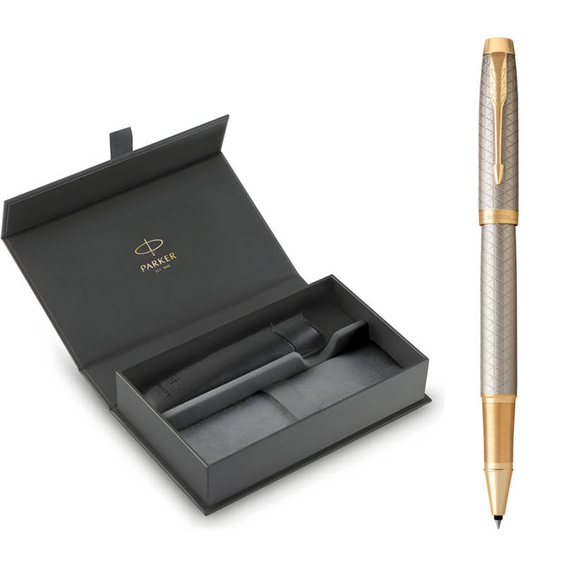 Bộ quà tặng bút ký Parker IM PRM X Grey GT TB4 1975587 kèm bao da