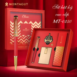 Bộ quà tặng bút ký cao cấp MT0250 màu đỏ Relief