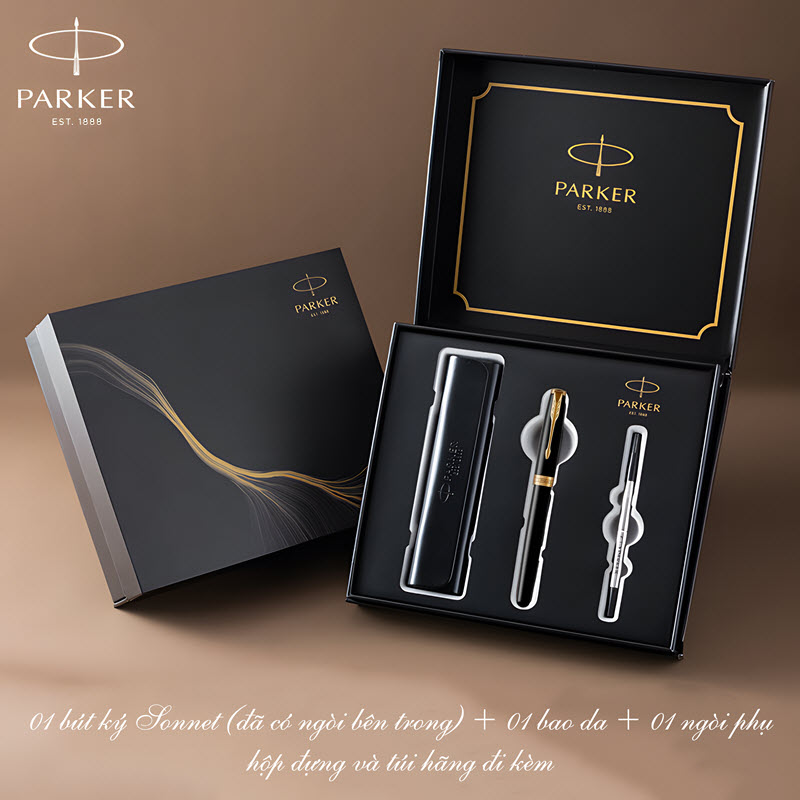Bộ quà bút ký lông bi Parker SON X Black GT TB 1950787 cao cấp