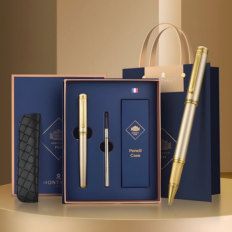 Bút ký dạ bi cao cấp MT089 màu vàng ánh kim (gold tone) làm quà tặng