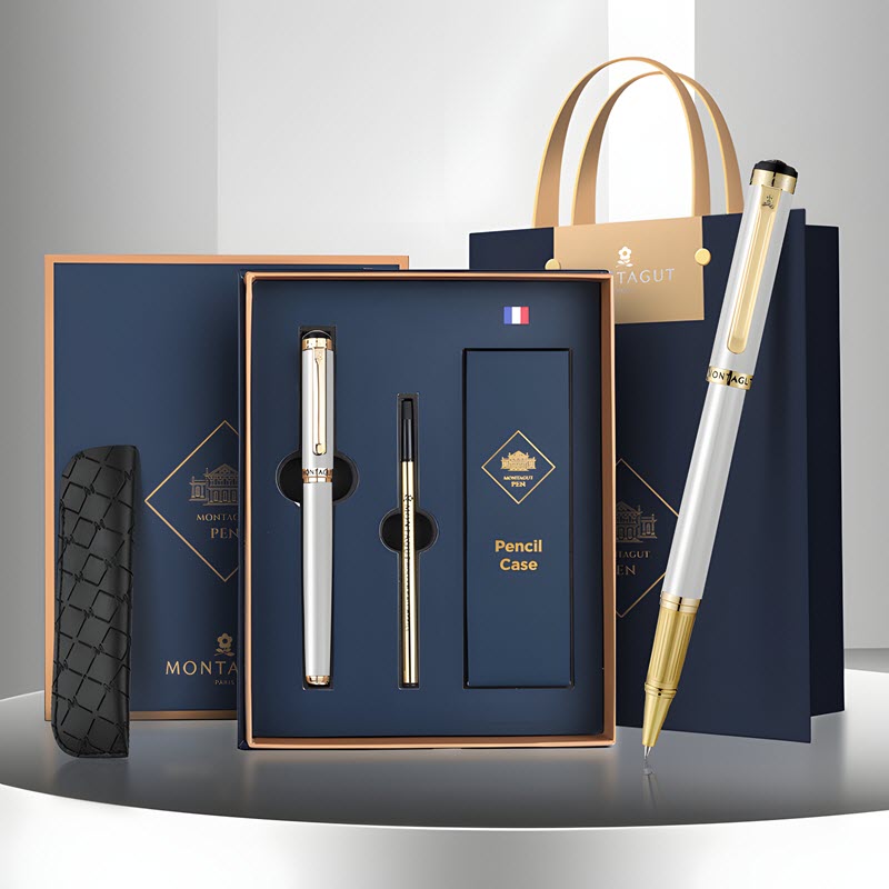 Bút ký dạ bi cao cấp MT089 màu trắng làm quà tặng